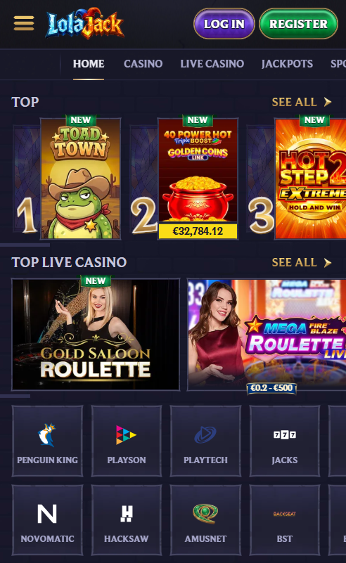 Lolajack Casino mobile